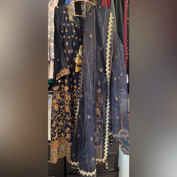 Asim jofa pakistani designer salwar kameez sana safinaz baroque Maria b sare eid - Picture 7 of 17